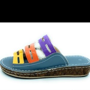 ROSY Womens Triple Strap Slide Sandals Size 10